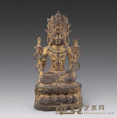 明 铜藏佛像 高19.5cm